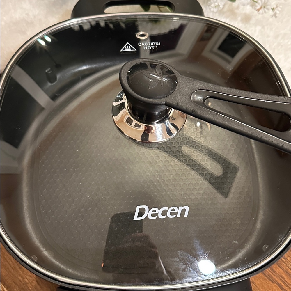 Decen  frying pan. No visible wear.